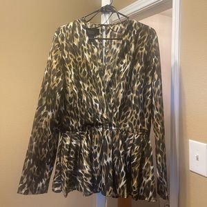 Kardashian collection peplum Blouse Size L